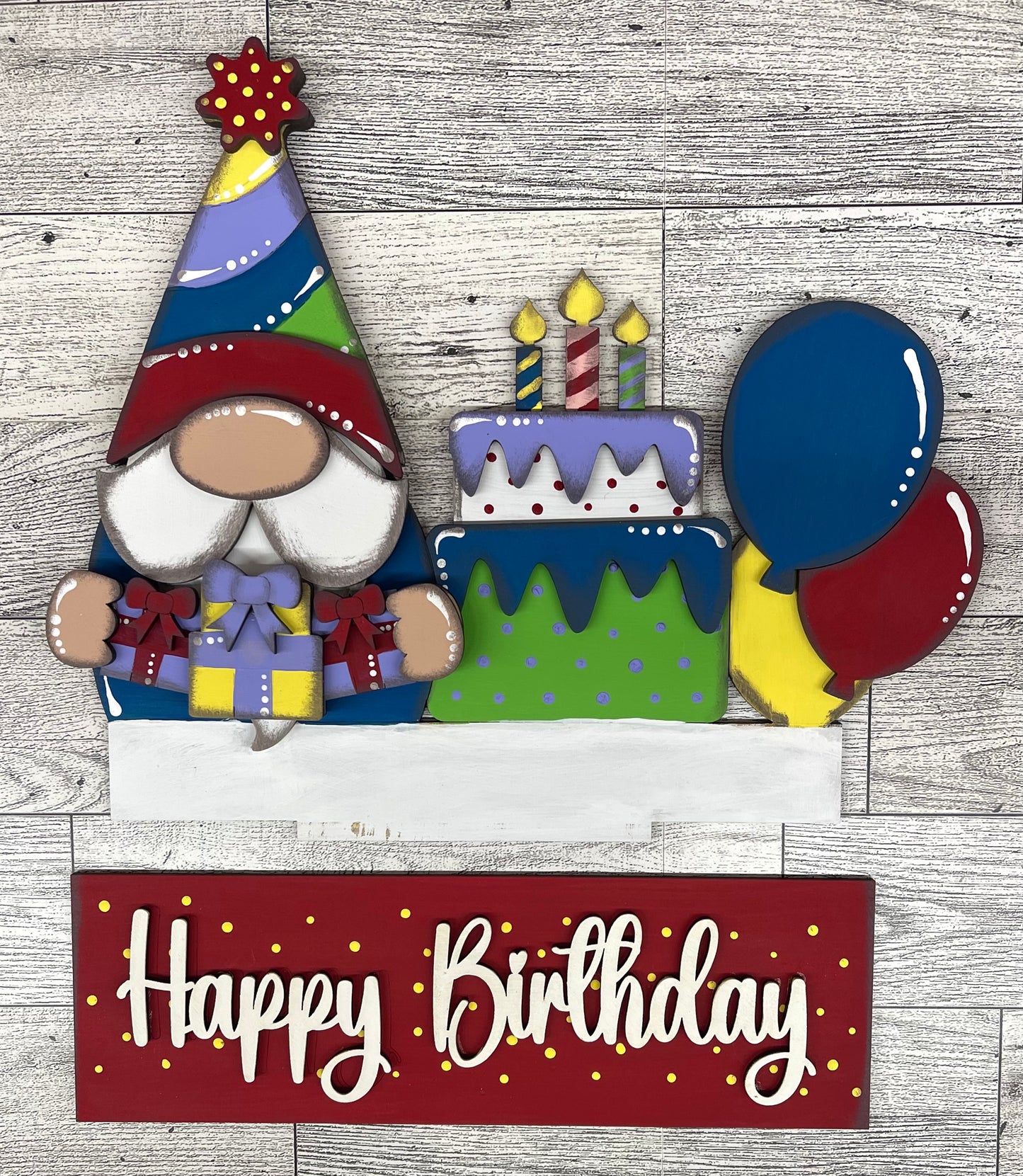 Birthday - Insert for Changeable Window Box unpainted wood cutouts, ready for you to paint