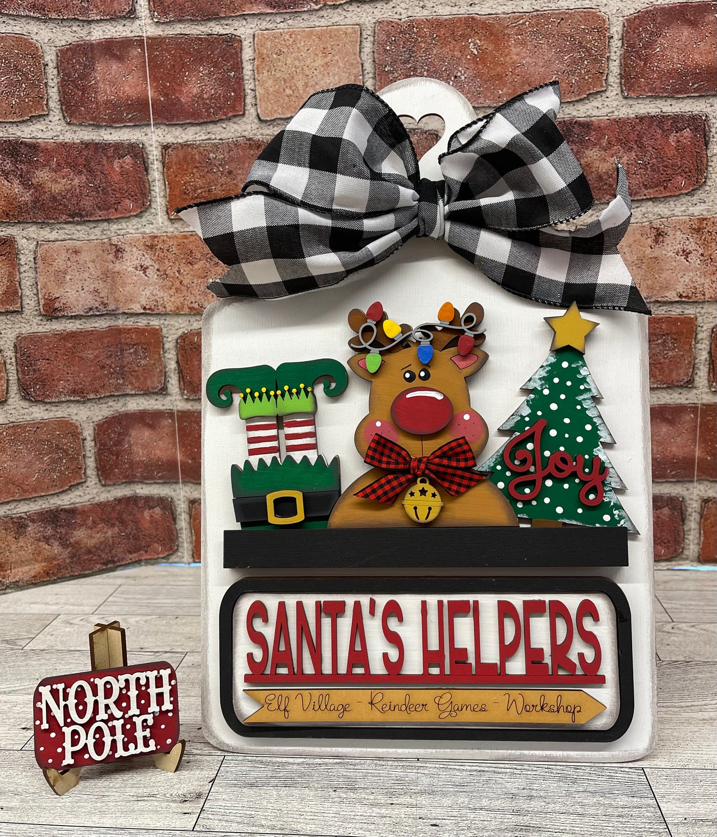 Christmas- Santa’s Helpers Truck insert only, unpainted wood cutouts, ready for you to paint, does not includes truck