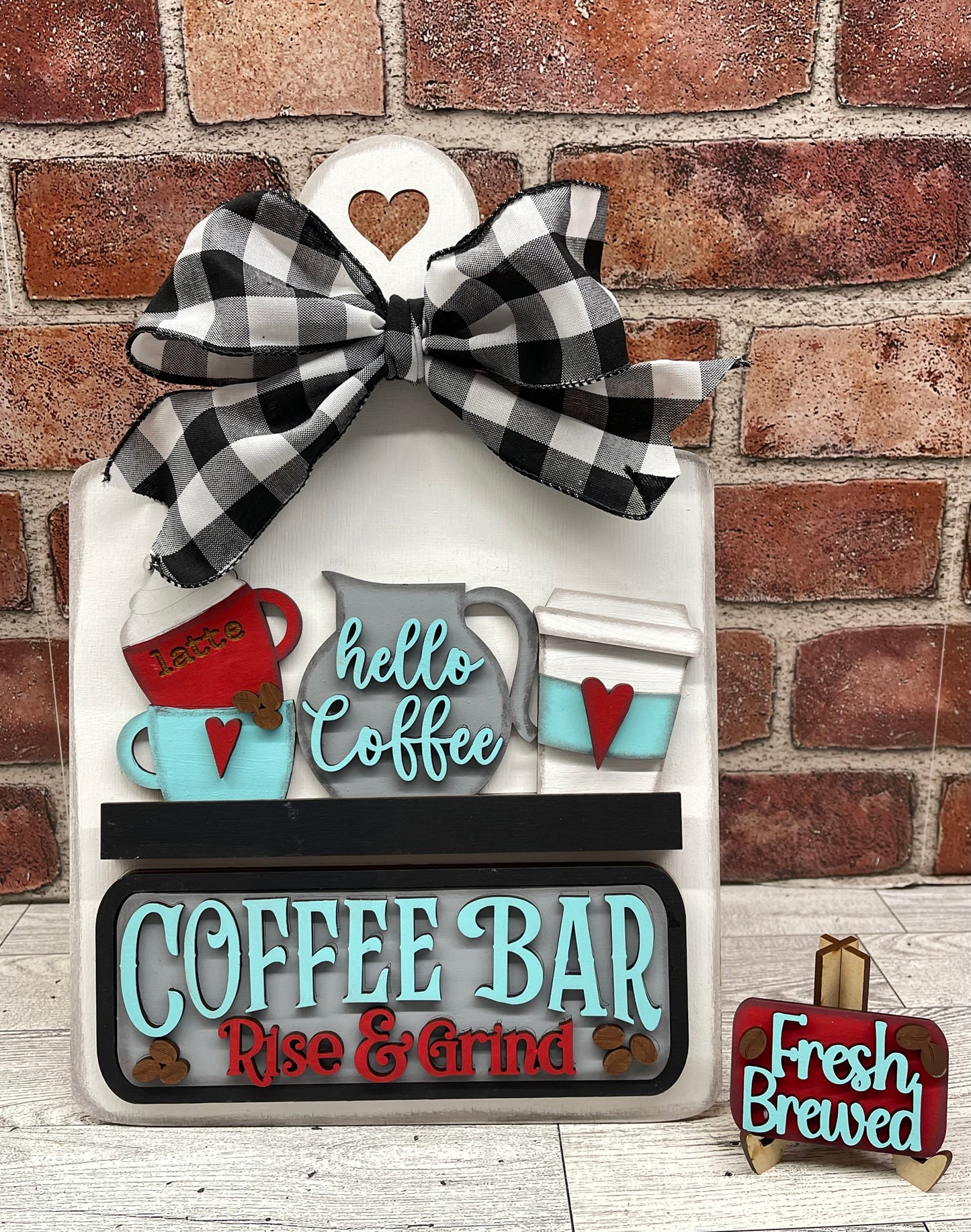 Coffee Truck insert only, unpainted wood cutouts, ready for you to paint, does not include truck