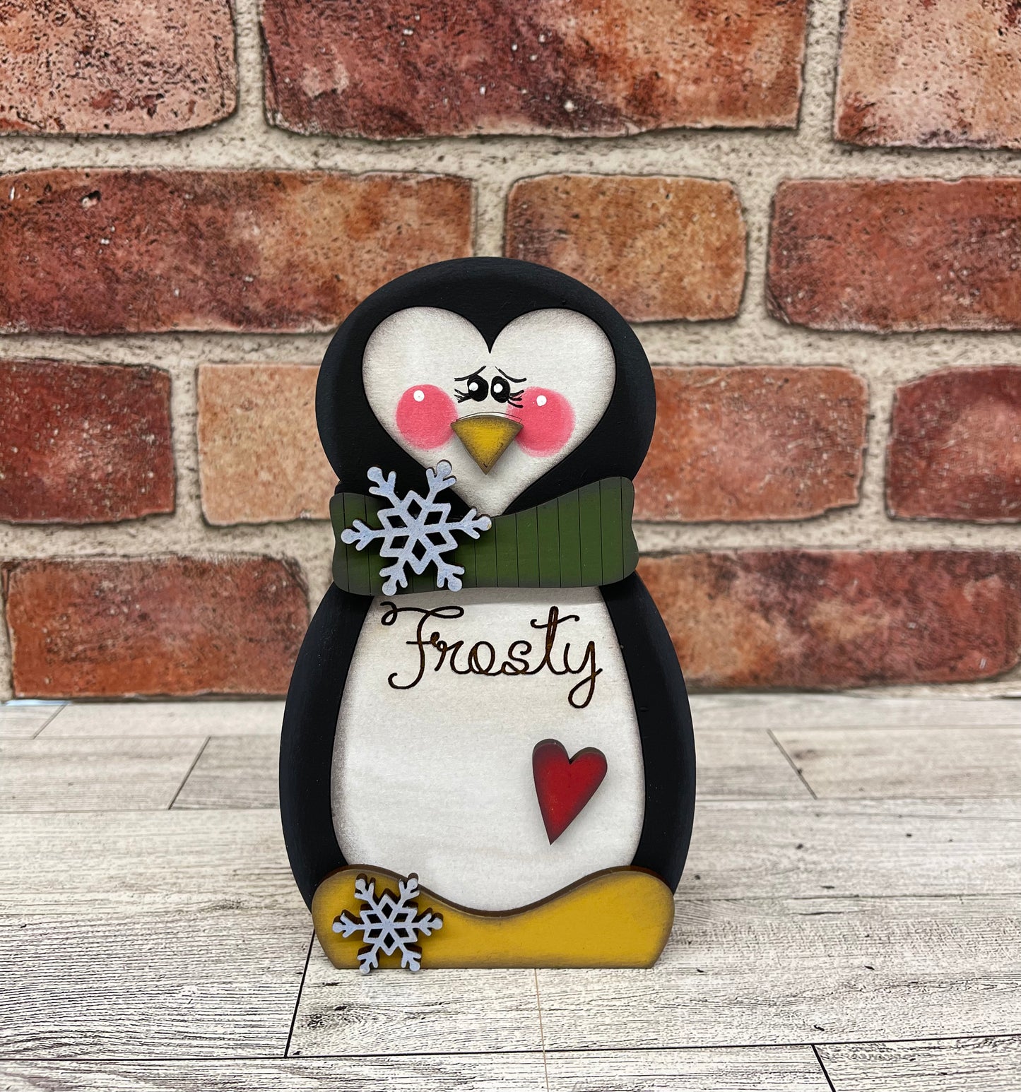 Penguin Chunky shelf sitters cutouts, unpainted wooden cutout, ready for you to paint