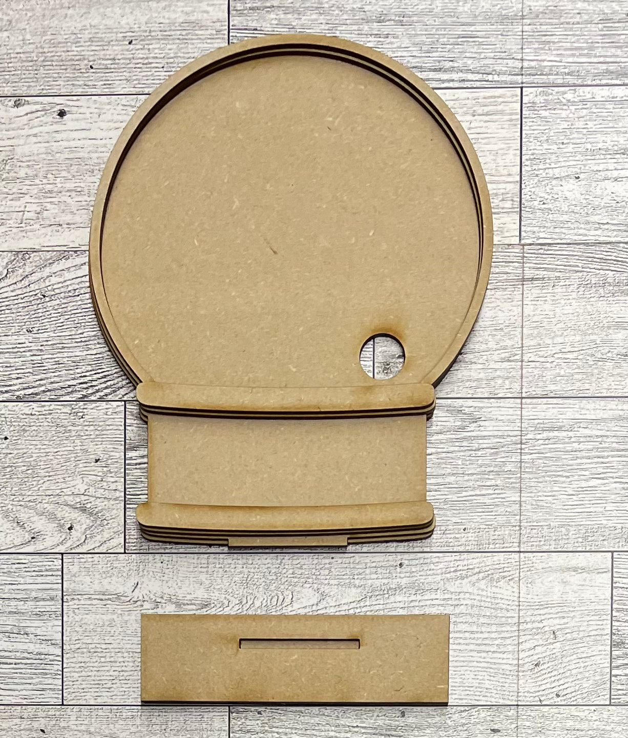 Water globe for inserts - wood cutouts unpainted ready for you to finish