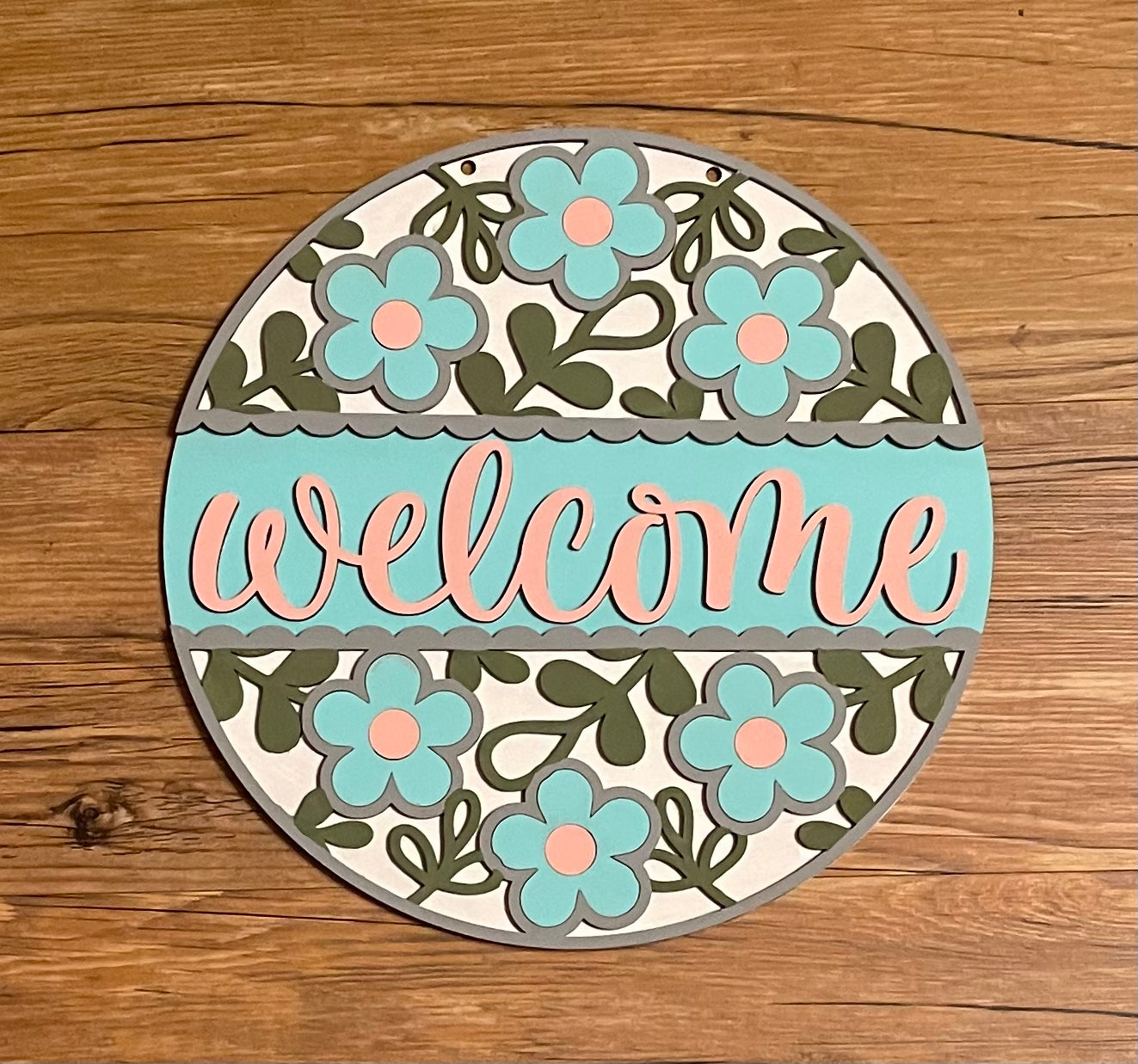 Sunflower - Daisy Door Sign Kit, DIY Kit - unpainted wood cutouts