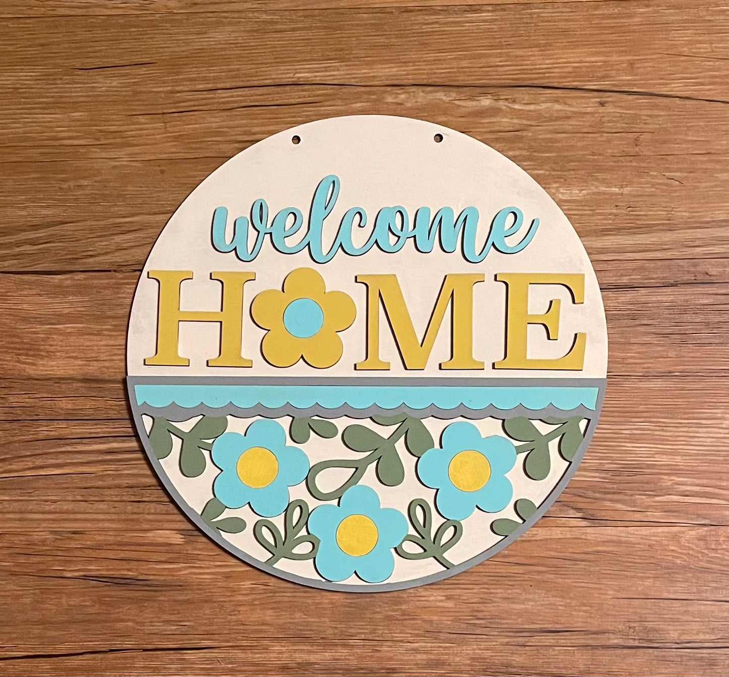 Sunflower - Daisy Door Sign Kit, DIY Kit - unpainted wood cutouts