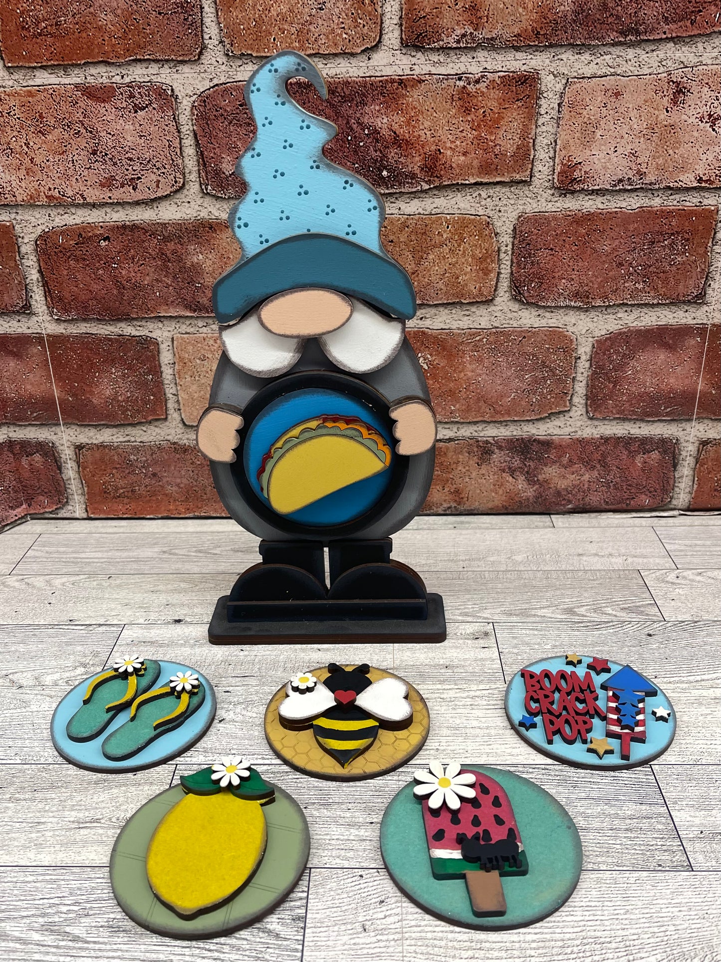 Spring - Summer 3 inch circles cutouts only for Changeable Gnome, ready for you to paint