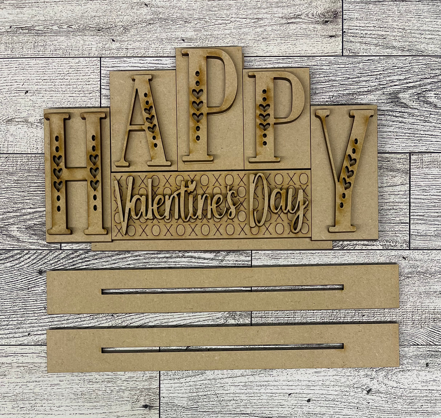 Valentines Words - Happy Valentines Day, XOXOXO Hugs & Kisses, Be Mine Valentine or Love February 14 Cutouts ready for you to paint