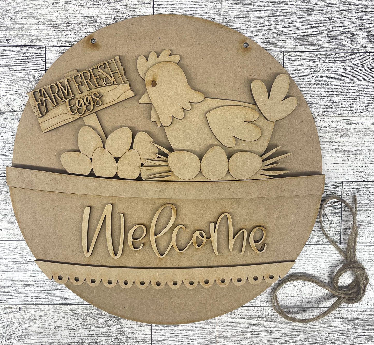 Sign only for basket inserts, ready for you to paint