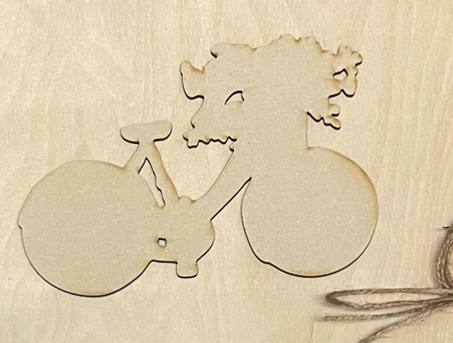 Flower Market Bicycle or sign kit, unpainted wooden cutouts - ready for you to paint