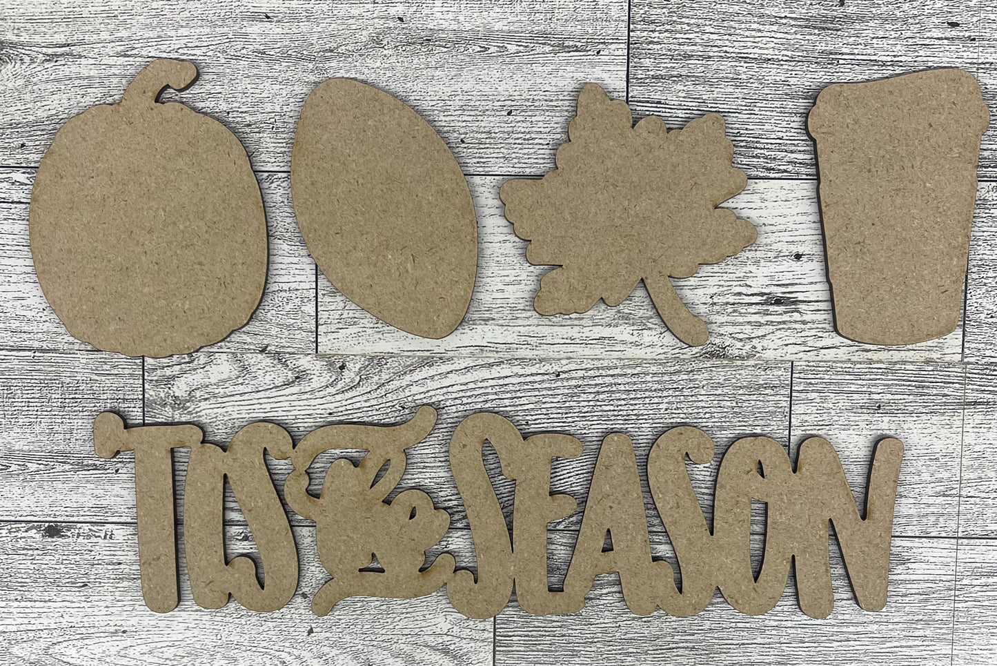 Tis the Season Sign kit Cutouts, unpainted wooden cutouts - ready for you to paint