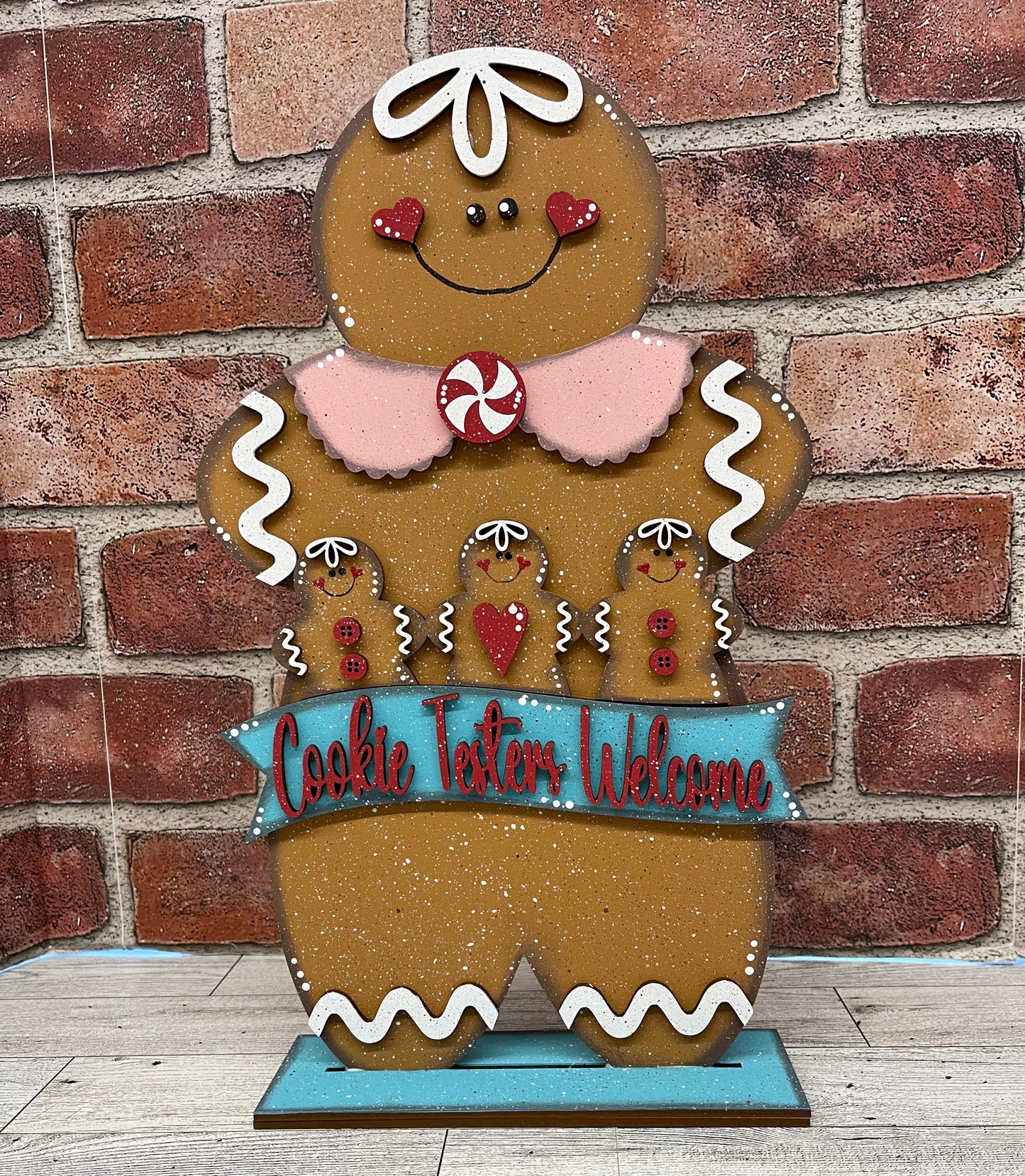 Gingerbread large 18” sign or 14”’standing Cookie Taster sign, wood cutouts, unpainted ready for you to finish, wooden wood cutouts, unpainted ready for you to finish