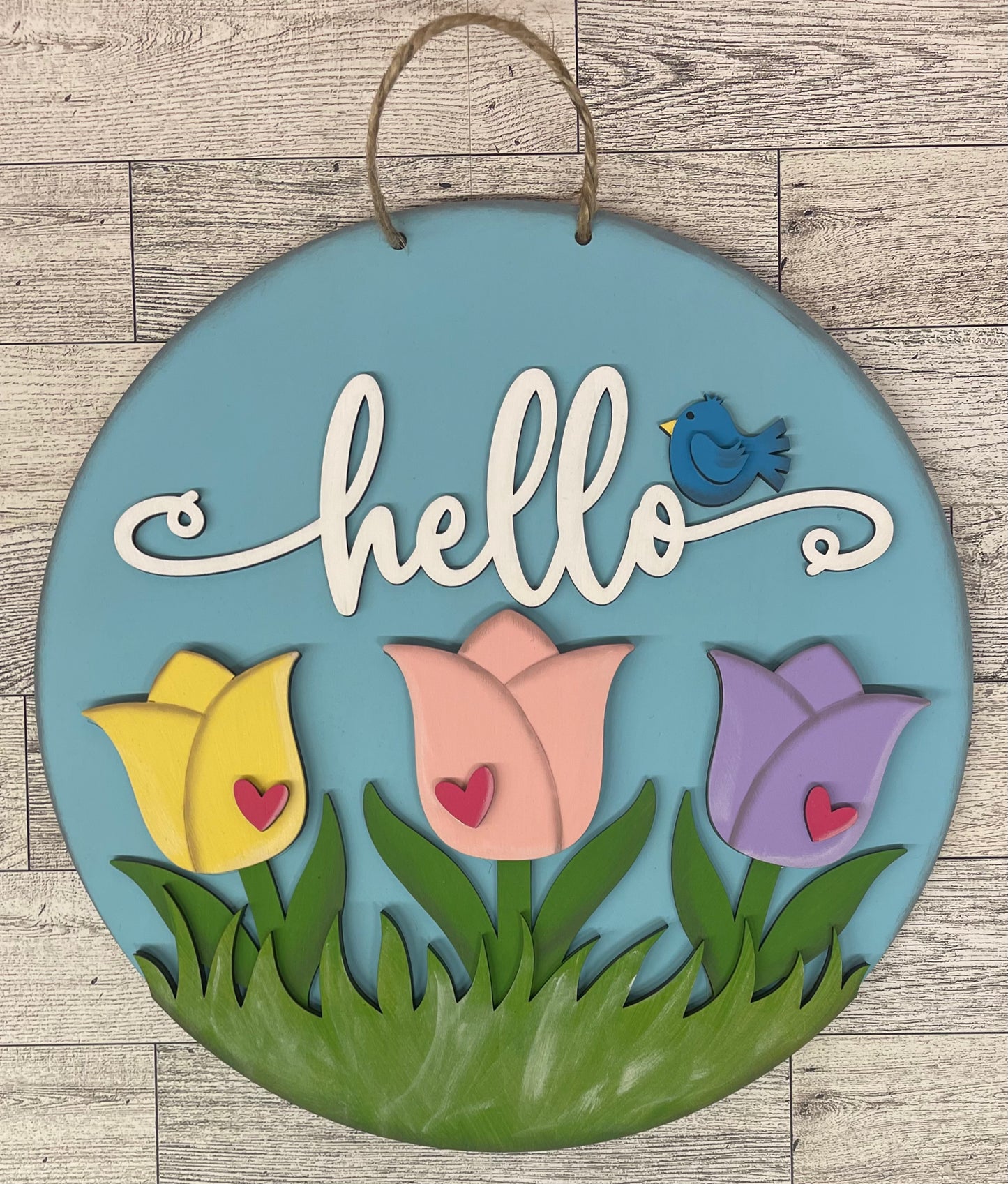Hello Tulips - diy Kit, unpainted wood cutouts