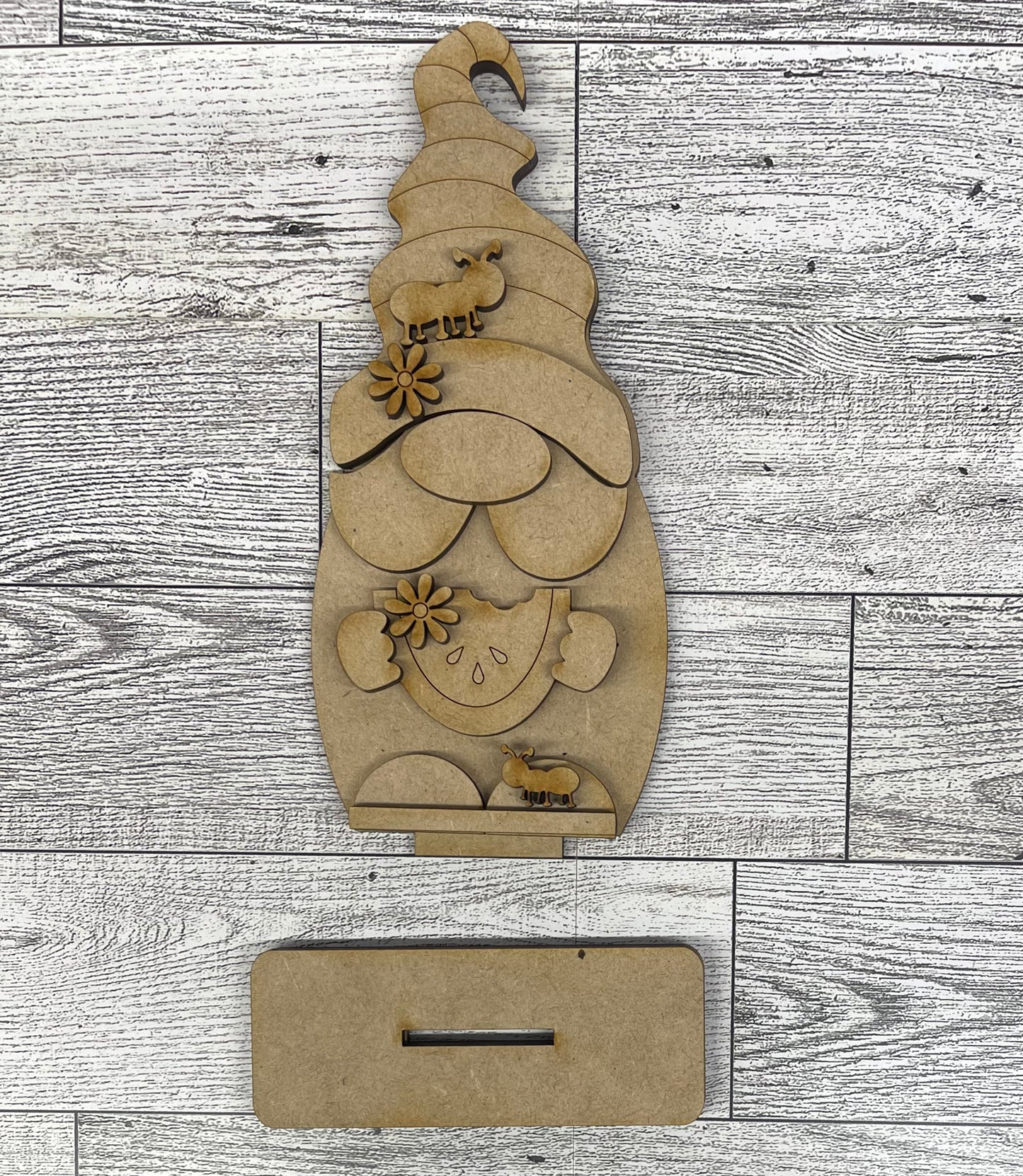 Mini Watermelon Gnome unpainted cutouts