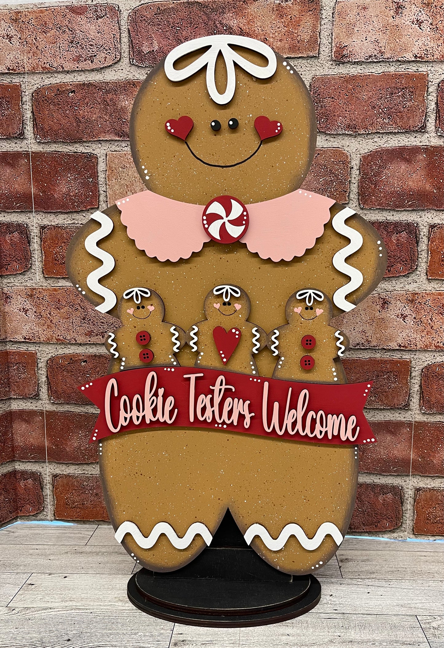 Gingerbread large 18” sign or 14”’standing Cookie Taster sign, wood cutouts, unpainted ready for you to finish, wooden wood cutouts, unpainted ready for you to finish