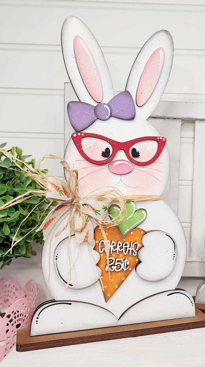 Easter Bunny - Large Stander - Boy or Girl - Wood Cutouts unpainted ready for you to paint