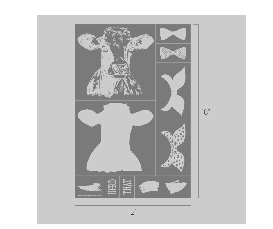 Herd That - Cow Cutouts, unpainted wooden cutouts - ready for you to paint