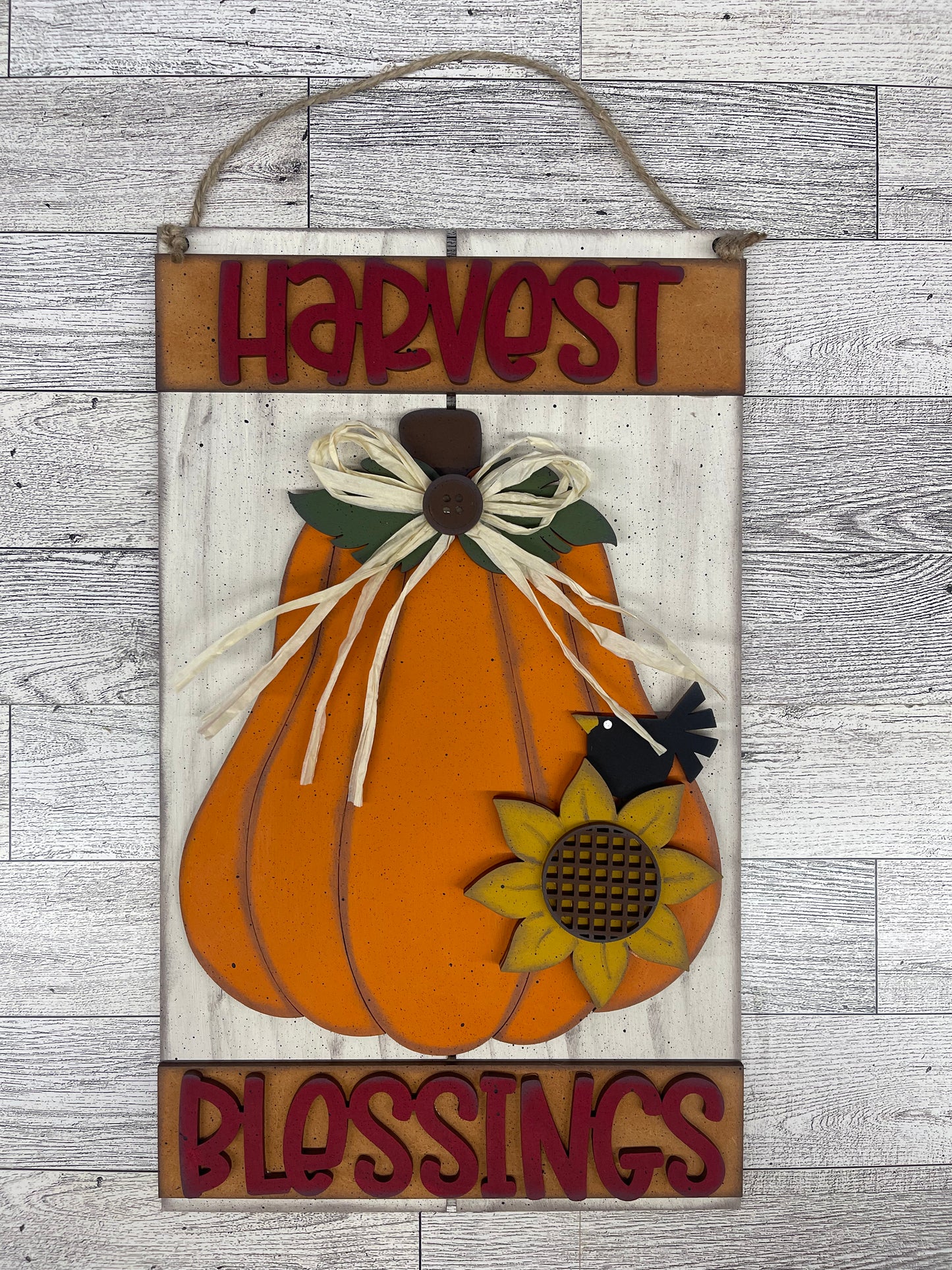 Harvest Blessings Door Sign - unpainted cutouts