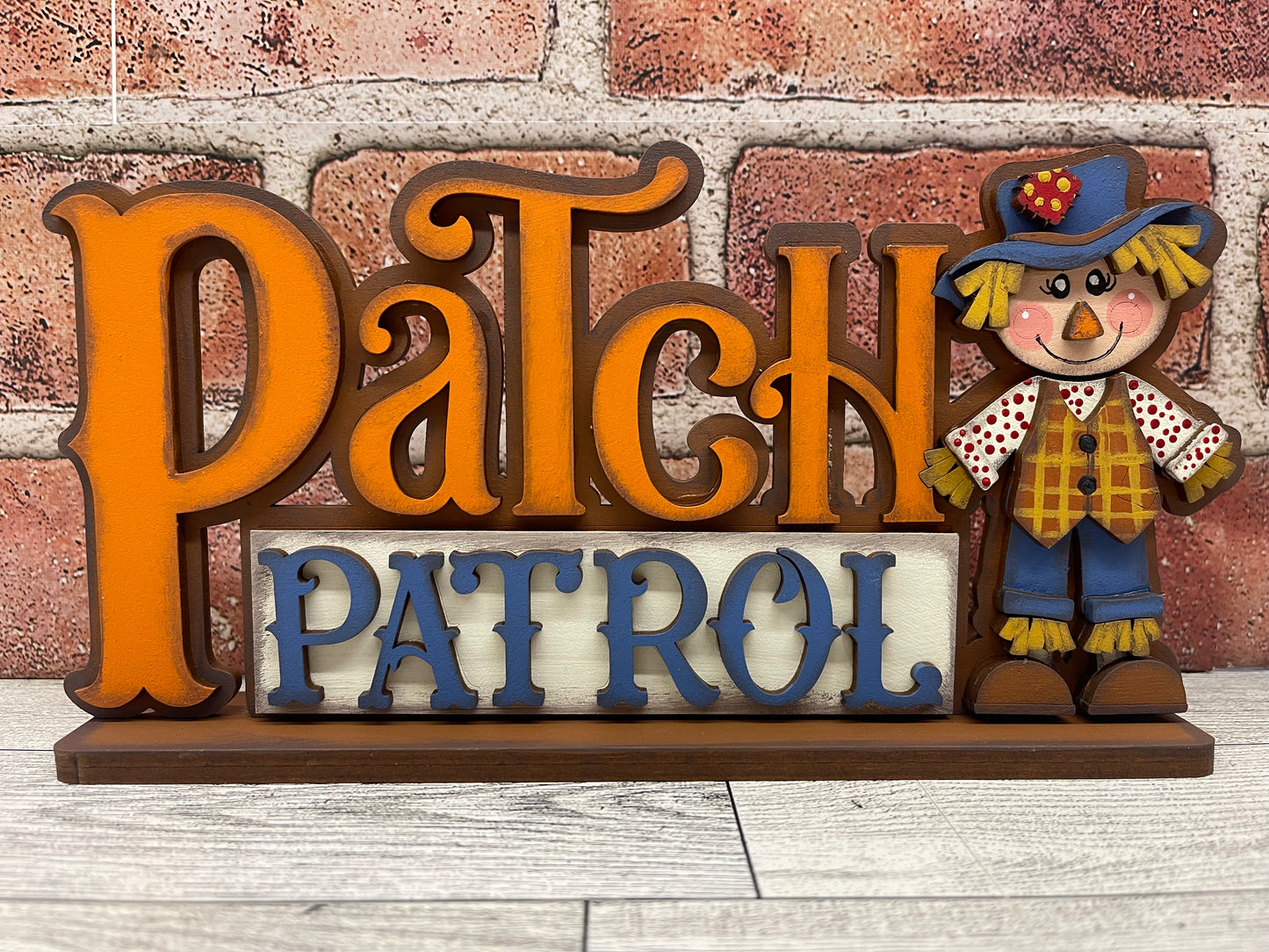 Patch Patrol word Stander - unpainted cutouts, ready to paint