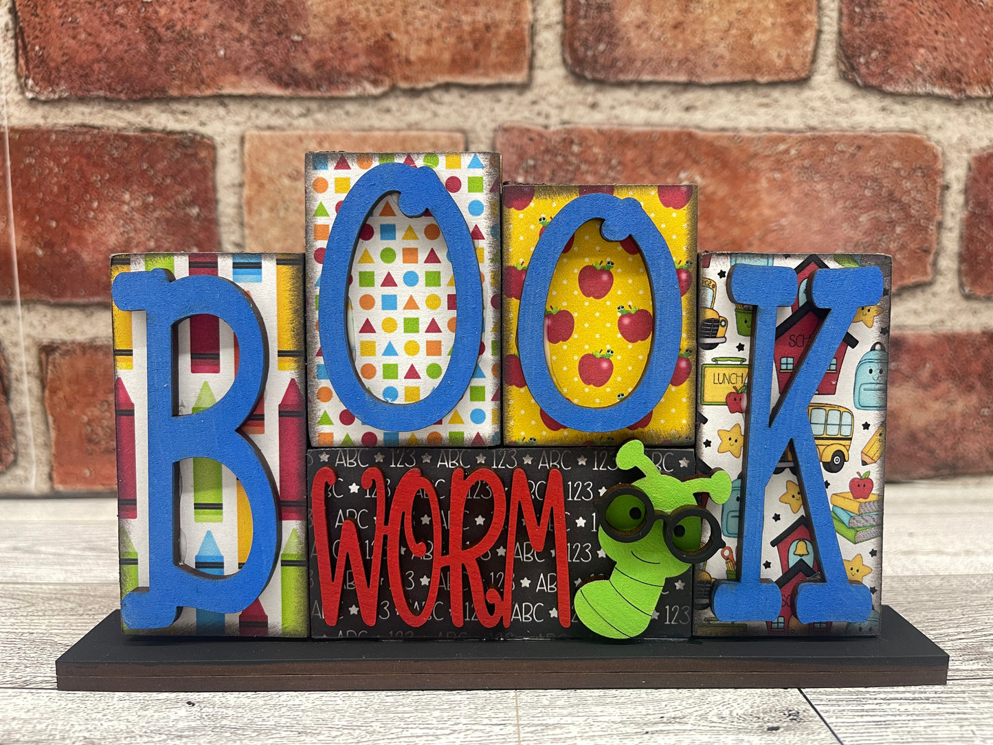 Teacher word stander kits - wood pieces, unpainted wood cutouts, ready for you to paint, scrapbook paper is not included lol
