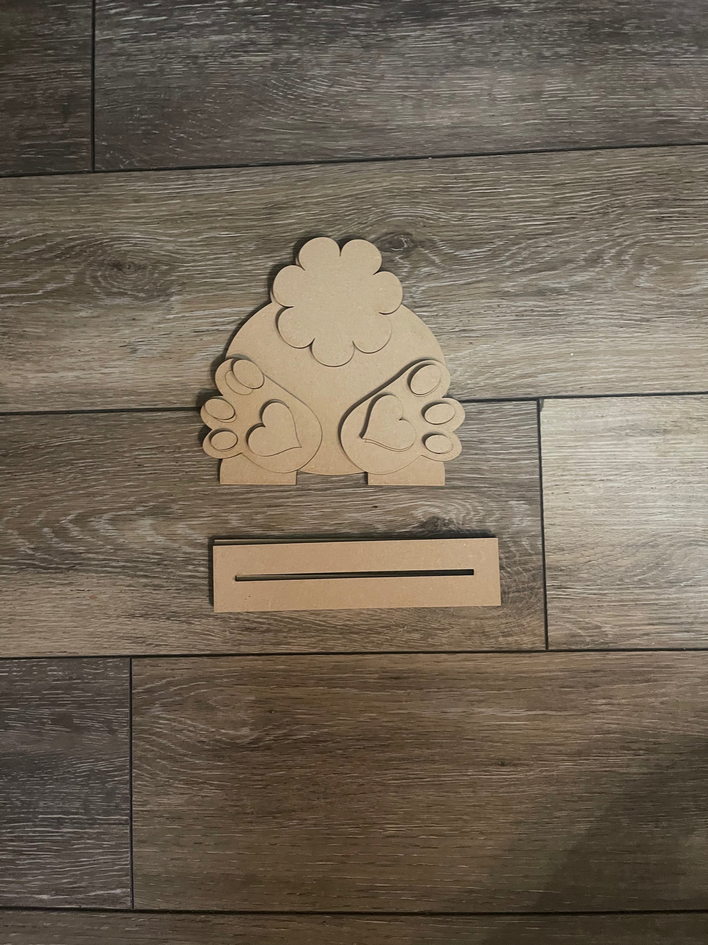 Bunny Butt Stander unpainted wood cutouts - ready for you to paint