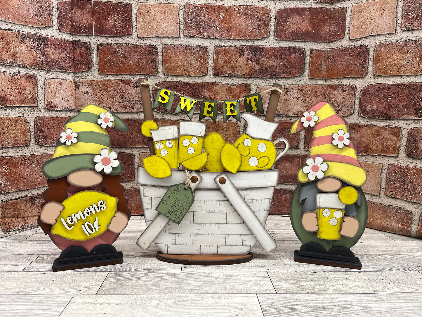 Lemonade Insert for basket - unpainted wooden cutouts, ready for you to paint