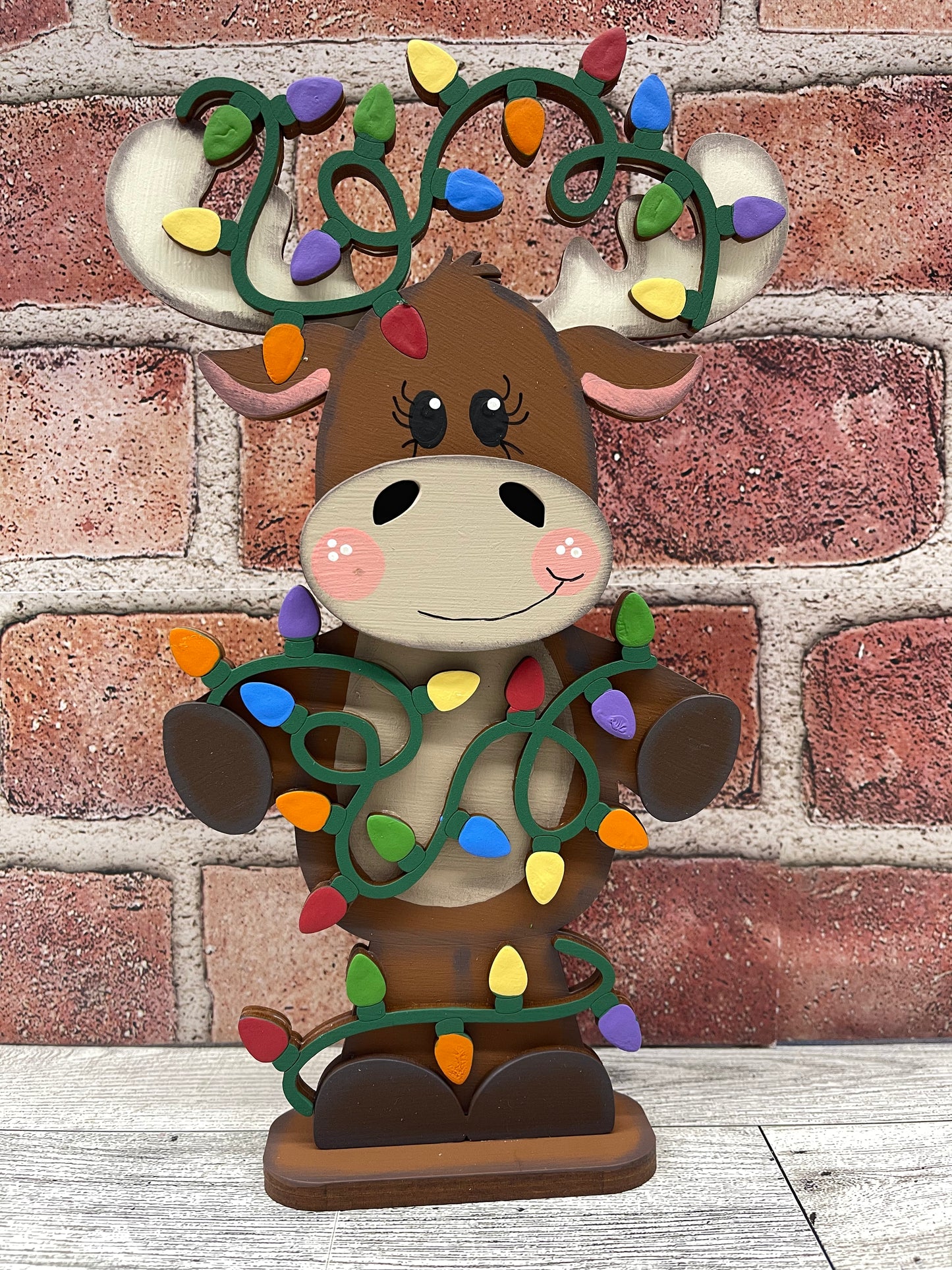 $5.00 Friday - Christmas Moose Stander - unpainted cutouts ready for you to finish