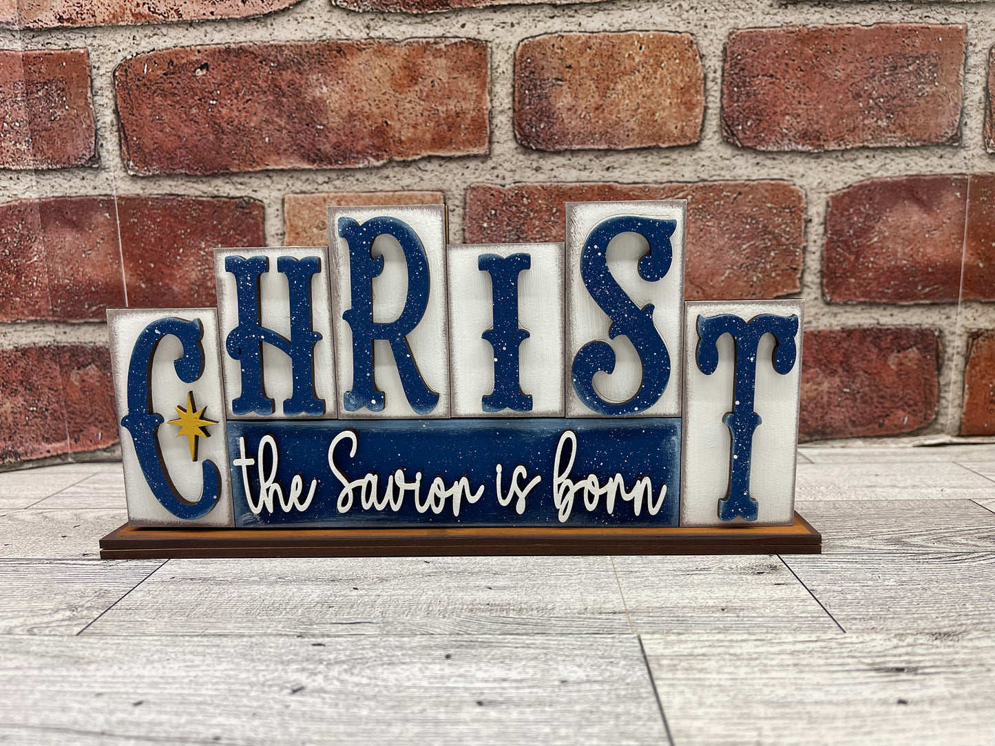 Religious Christmas word kit - wood pieces, unpainted wood cutouts, ready for you to paint, scrapbook paper is not included