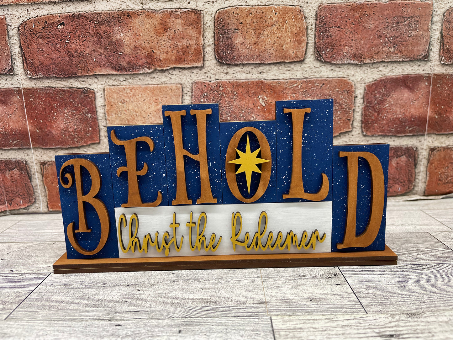 Religious Christmas word kit - wood pieces, unpainted wood cutouts, ready for you to paint, scrapbook paper is not included