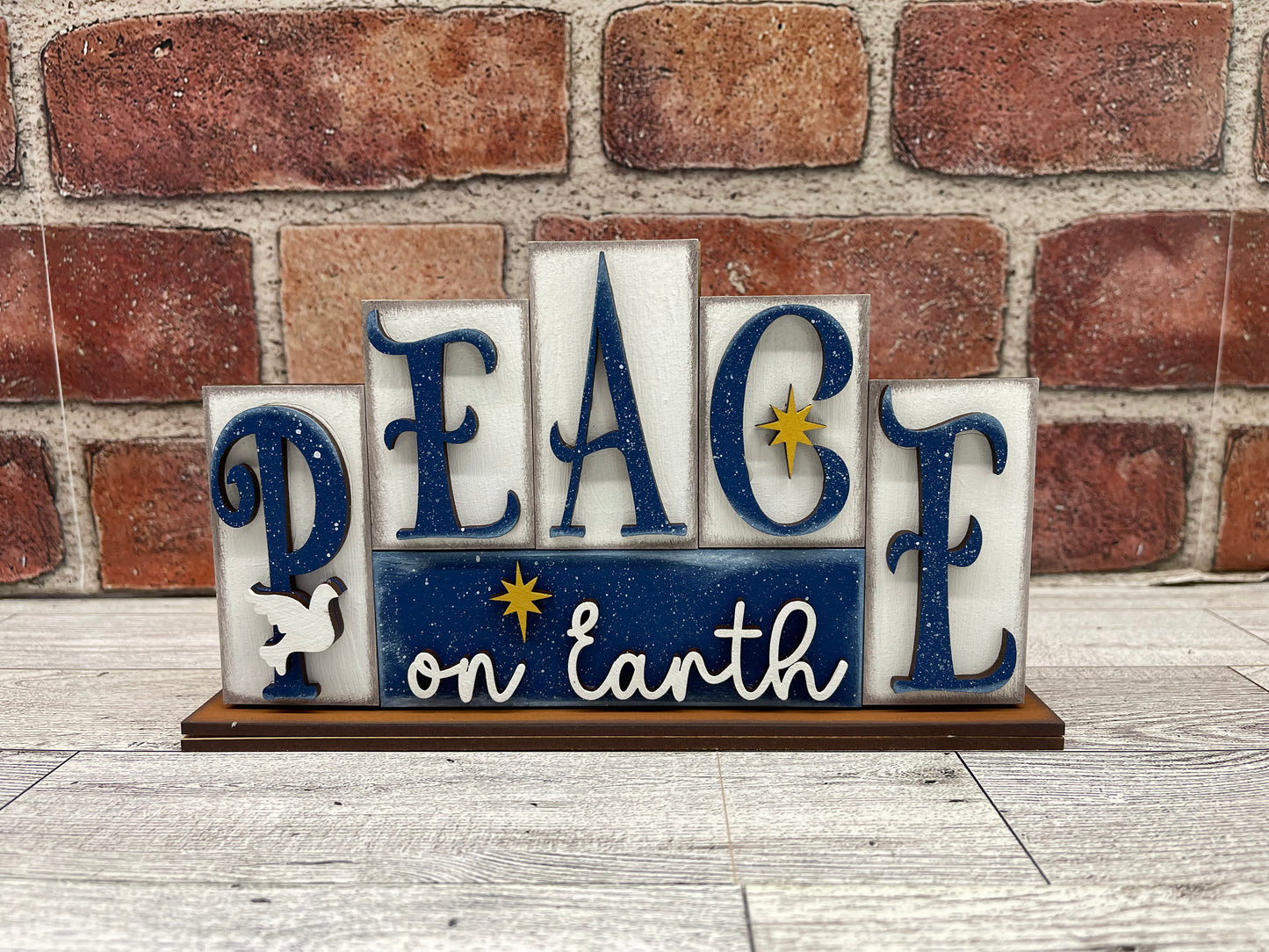 Religious Christmas word kit - wood pieces, unpainted wood cutouts, ready for you to paint, scrapbook paper is not included