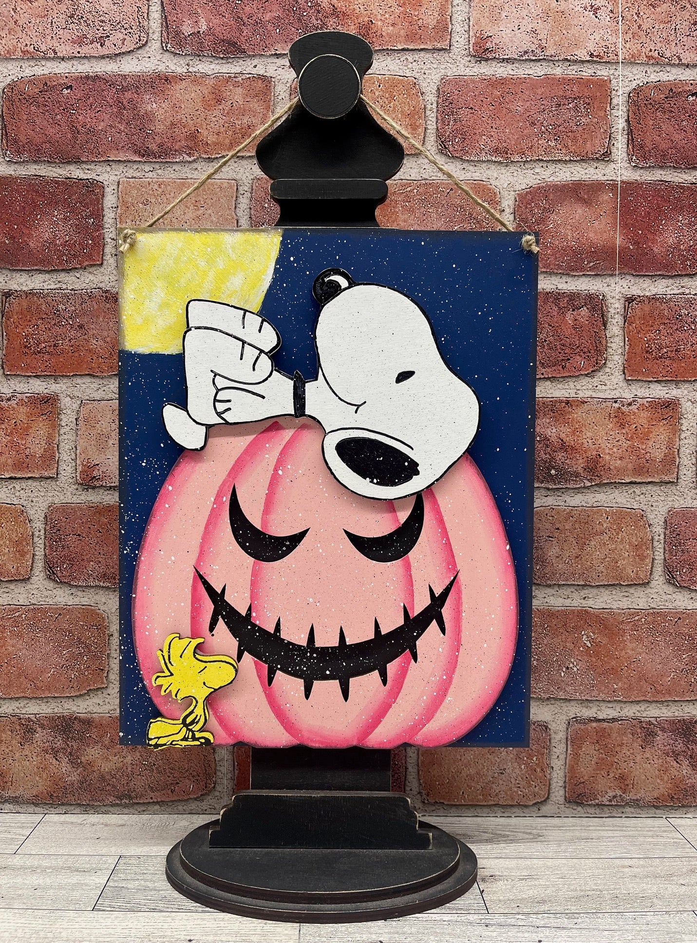 Snoopy & Woodstock with Pumpkins Sign or Stander - unpainted cutouts, ready to paint