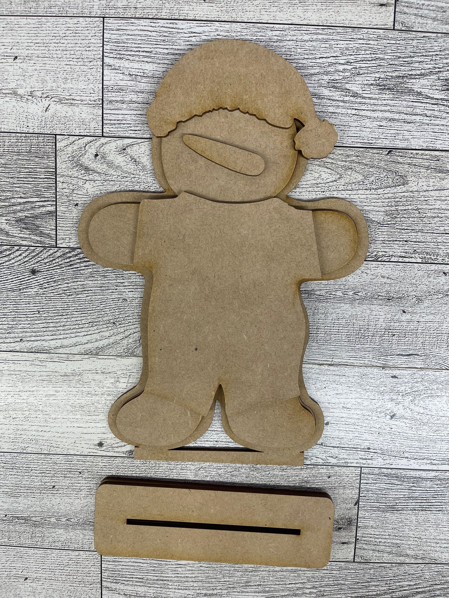 Festive Friends - Gingerbread or Snowman cutouts - unpainted wooden cutouts, ready for you to paint