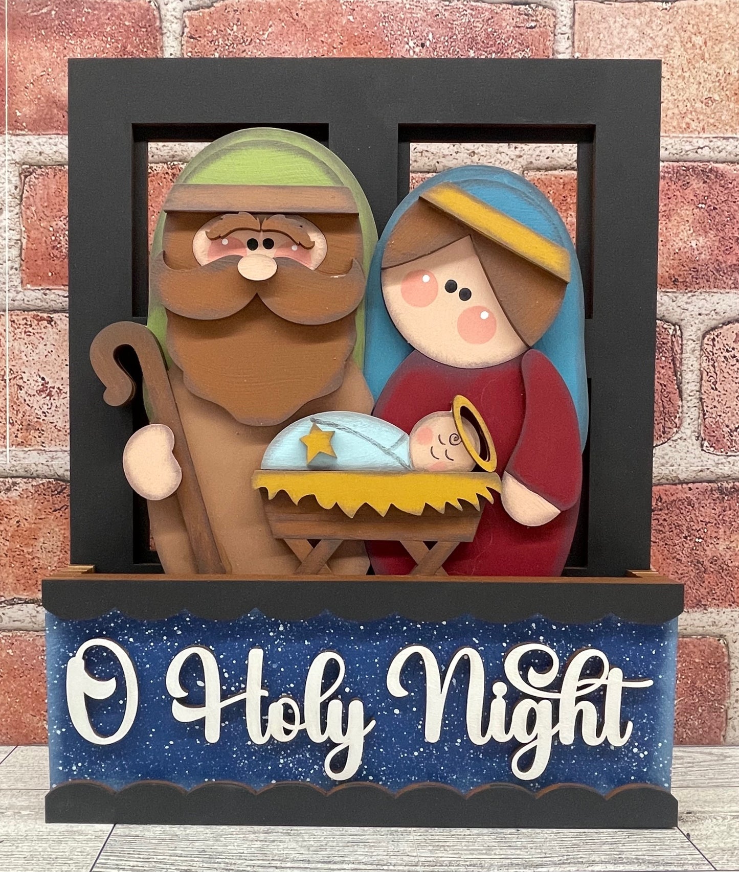 Nativity - Insert for Changeable Window Box unpainted wood cutouts, ready for you to paint