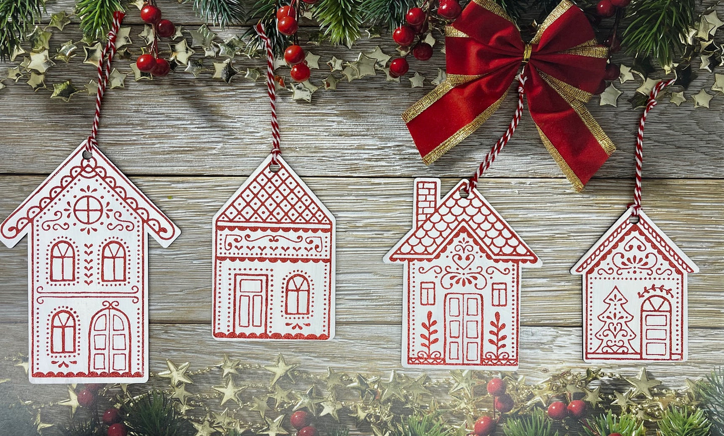 October Club Couture Gingerbread Cutouts - unpainted wooden cutouts, ready for you to paint
