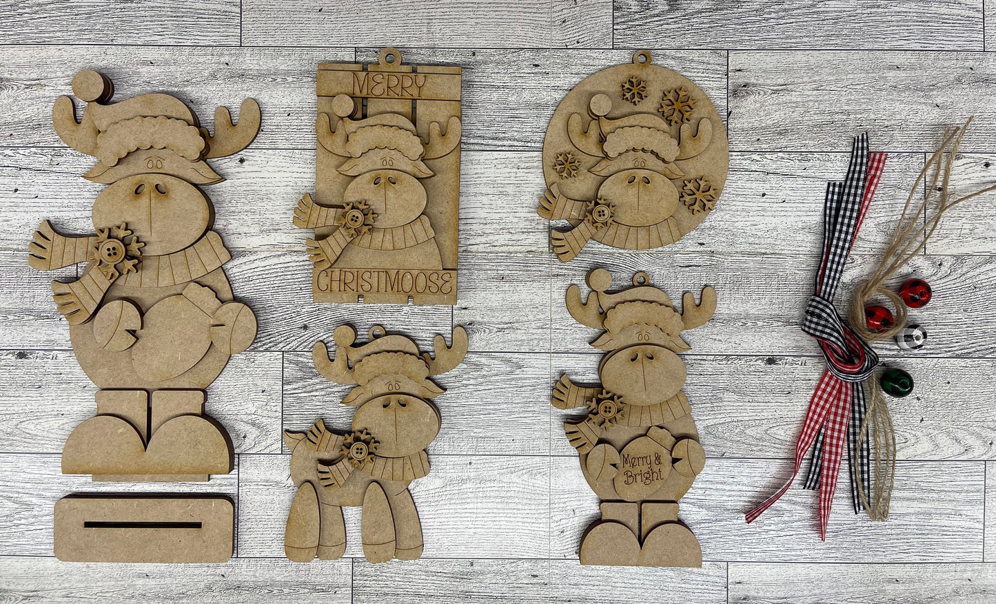 October - Dar's Christmas Craft Club - unpainted wood cutouts, ready for you to paint