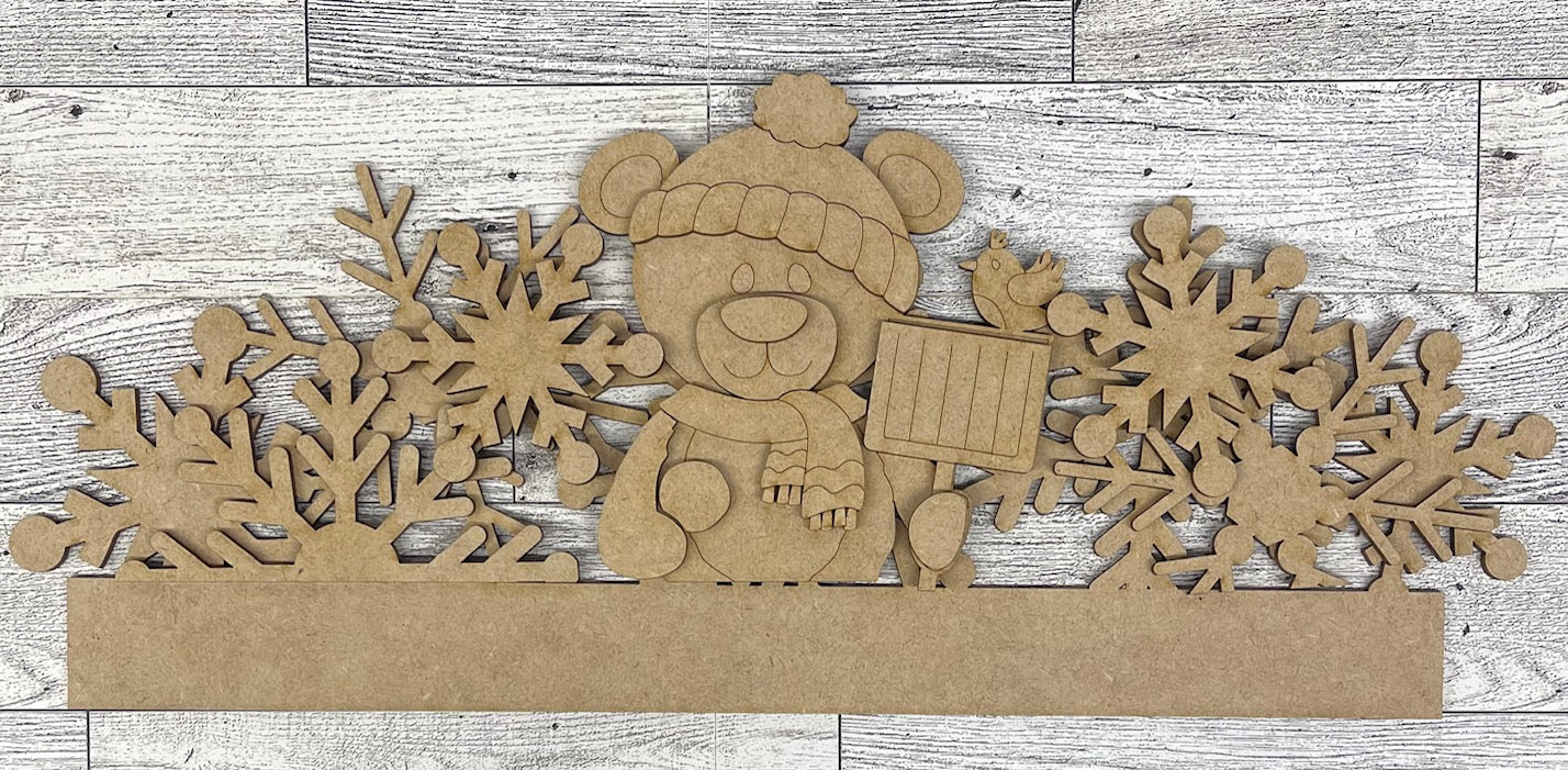 December 2025 Sign insert only - Hello Door Sign Insert only unpainted cutouts - doesn't include the door sign backer