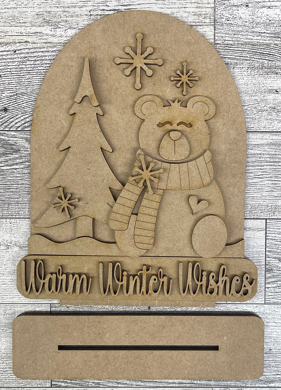 December - Dar's Christmas Craft Club - unpainted wood cutouts, ready for you to paint
