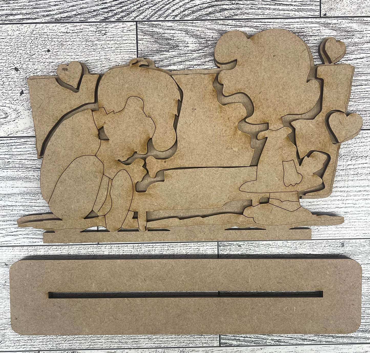 Peanuts Love Drives Me Crazy Cutouts or Stander - unpainted wood ready for you to paint