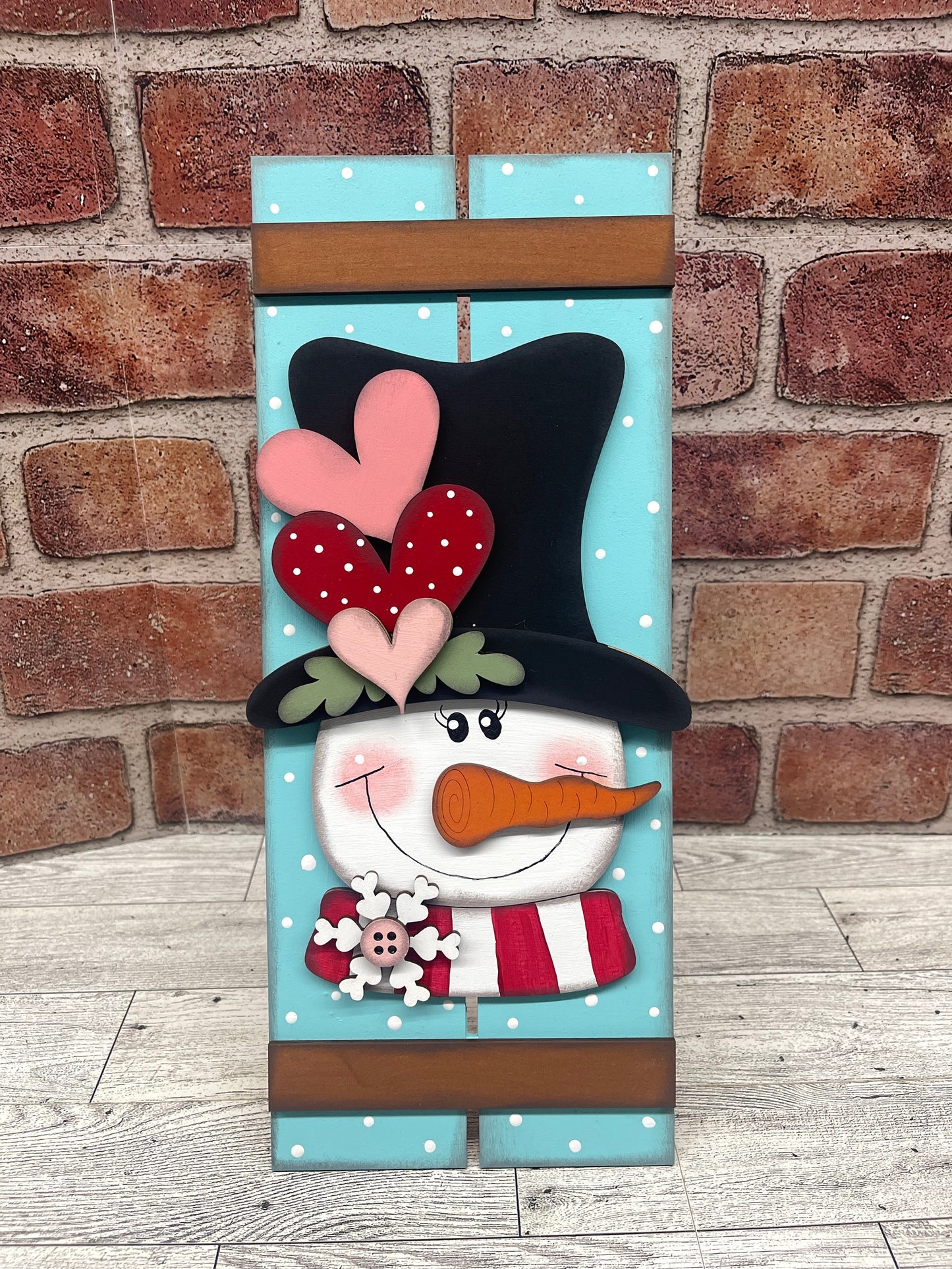 Painted Valentine Snowman Pallet Sign
