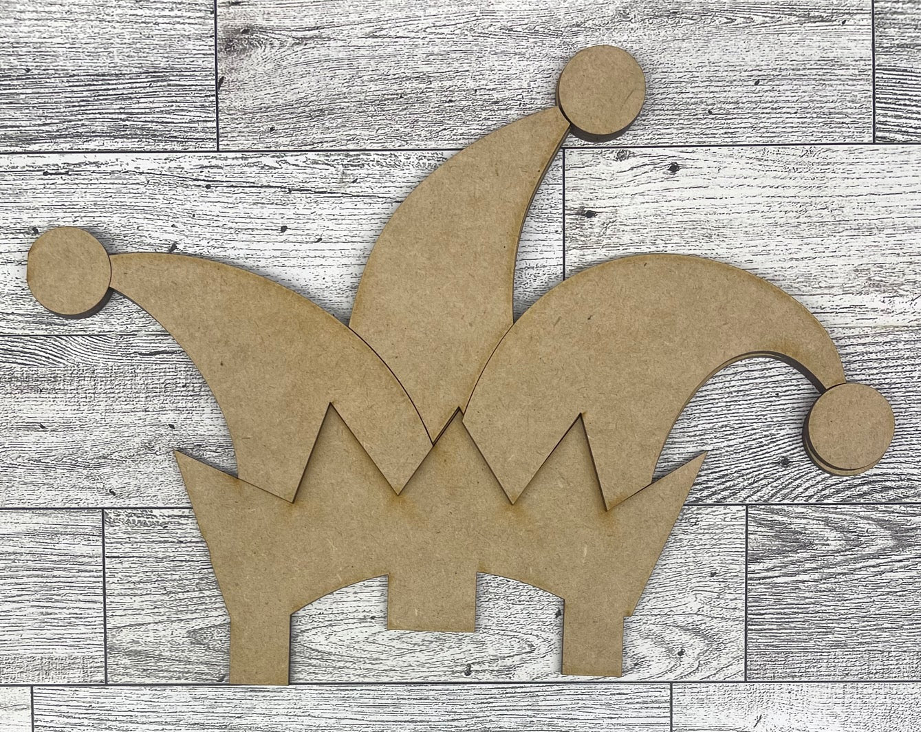 Mardi Gras Gnome Changeable Door Sign cutouts - unpainted wooden cutouts, ready for you to paint