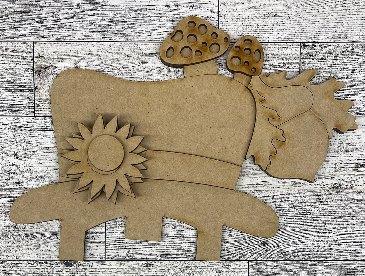 Fall Gnome Changeable Door Sign cutouts - unpainted wooden cutouts, ready for you to paint