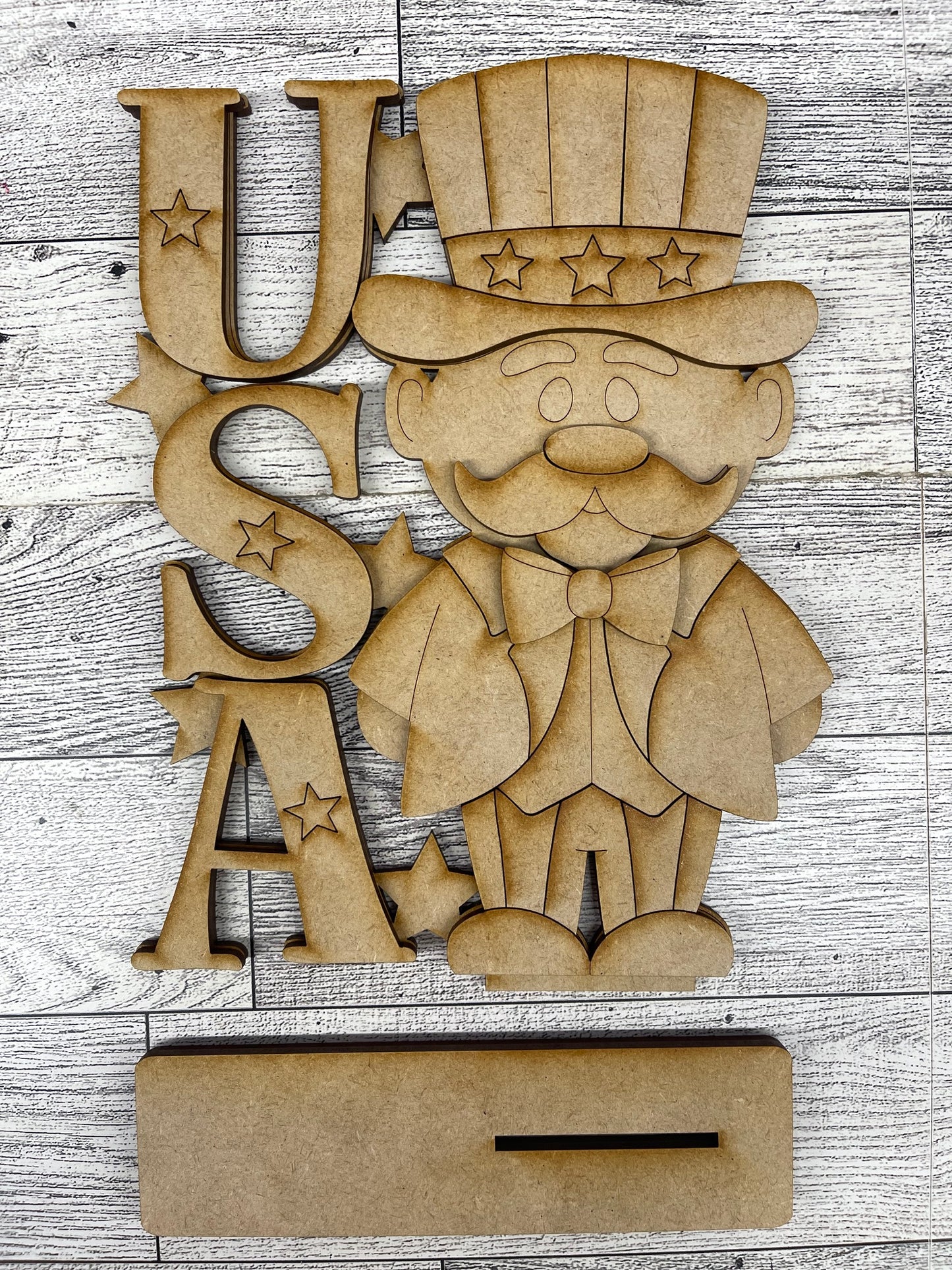 $5.00 Friday - Uncle Sam Stander - unpainted cutouts ready for you to finish