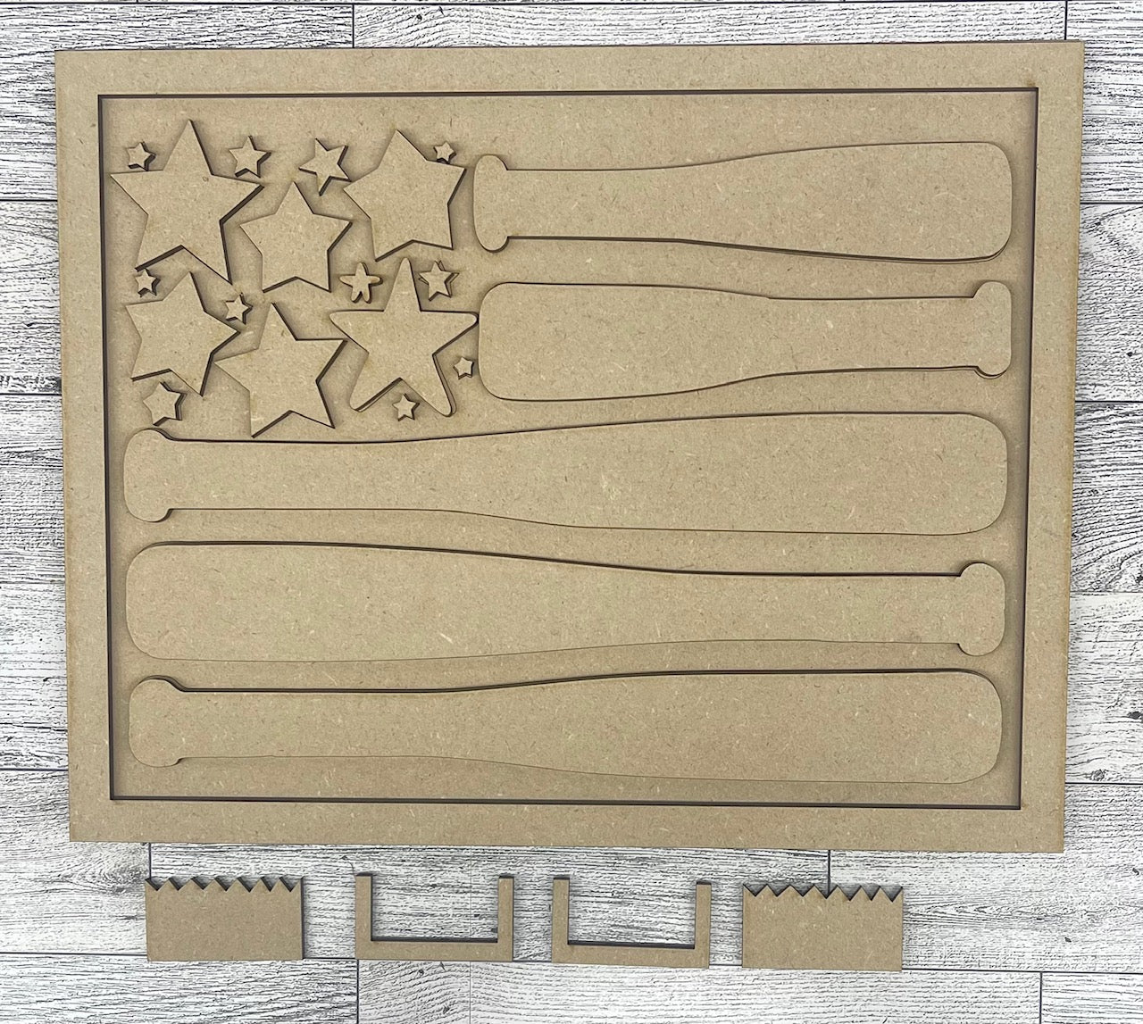 Star Spangled Batter Cutouts, unpainted wooden cutouts - ready for you to paint