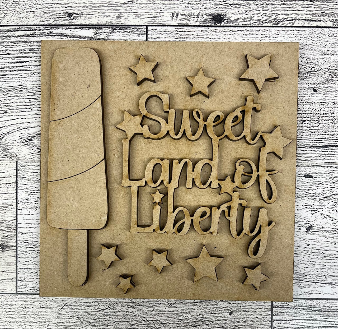 Patriotic Blocks only Kit, DIY Unpainted Wooden Kit, DIY Blocks for Leaning Ladder Kit
