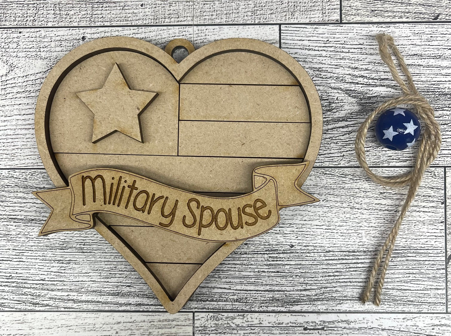 Military Ornament cutouts - unpainted wooden cutouts, ready for you to paint