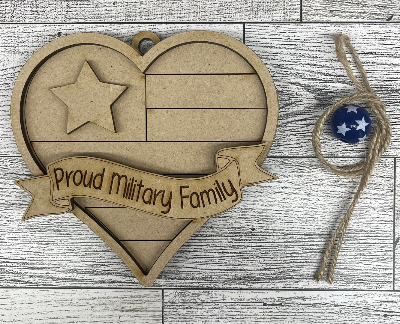 Military Ornament cutouts - unpainted wooden cutouts, ready for you to paint