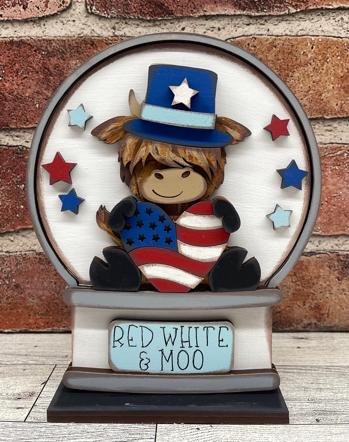 June Craft Kit - Patriotic Themed - basket and water globe not included