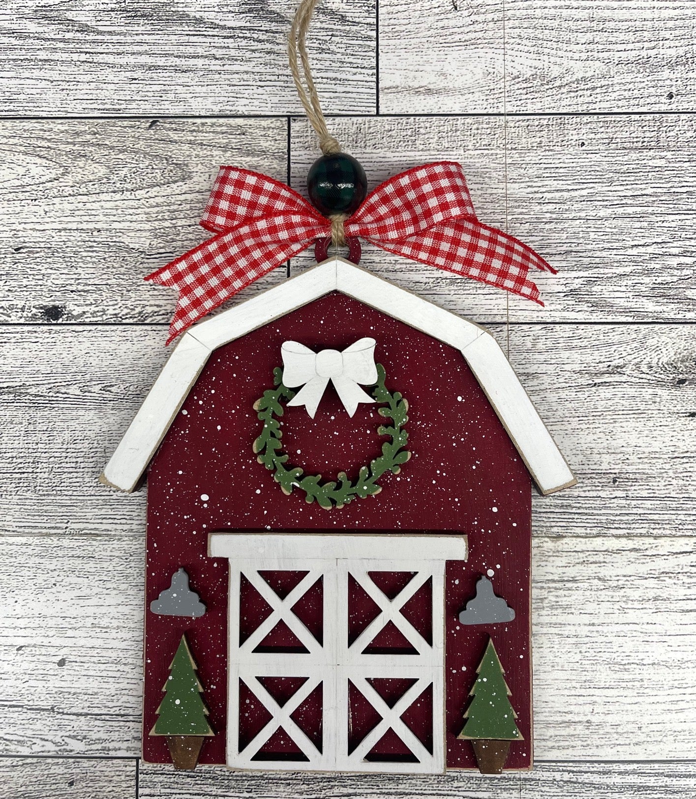 Country Christmas Tree Farm Ornaments unpainted cutouts