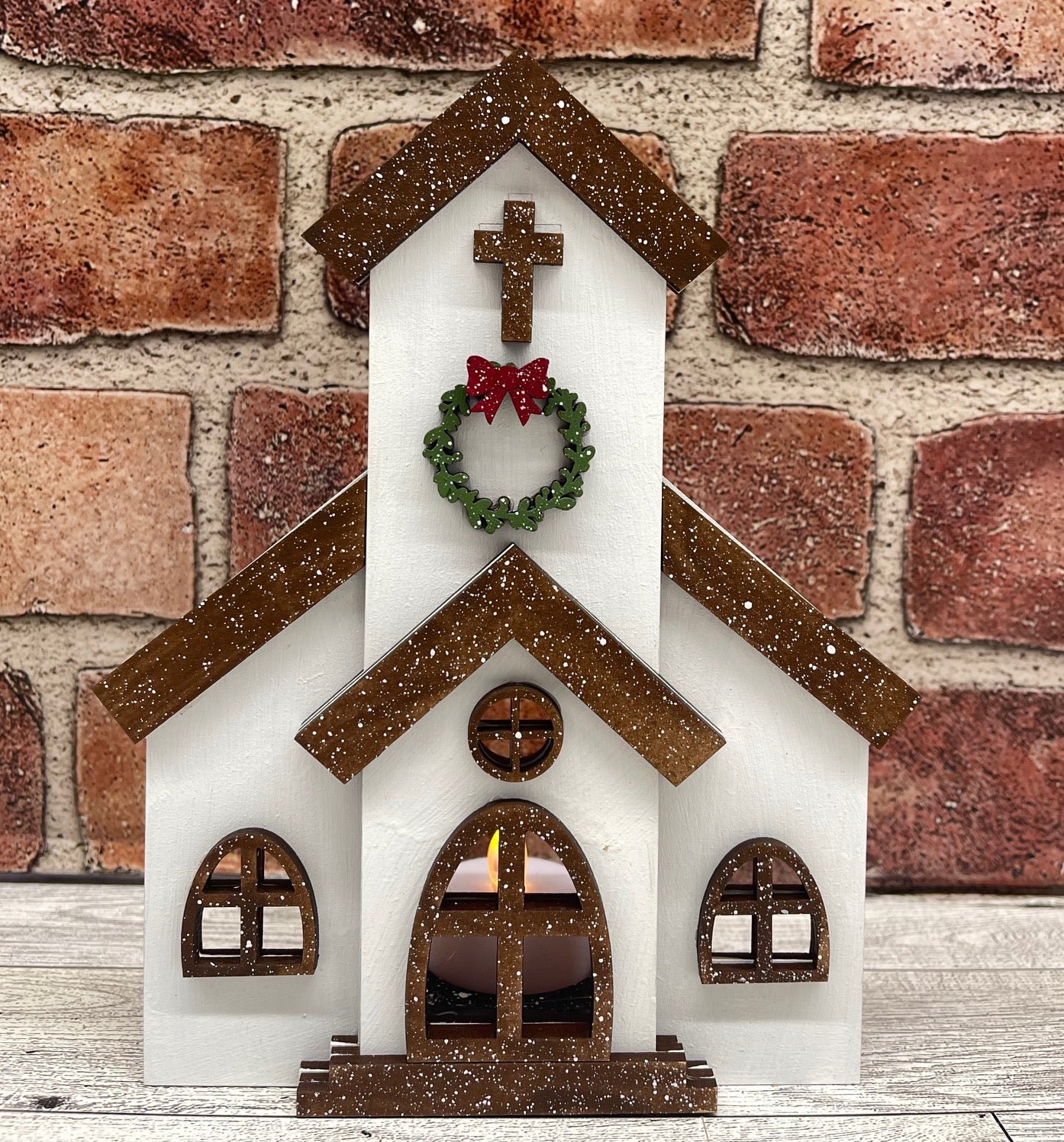 Country Christmas Tree Farm Votives unpainted cutouts