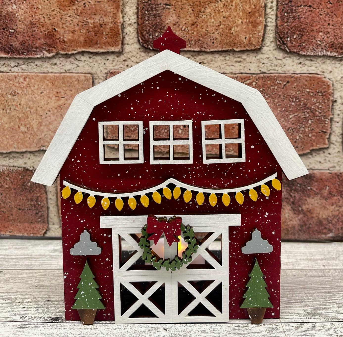 Country Christmas Tree Farm Votives unpainted cutouts