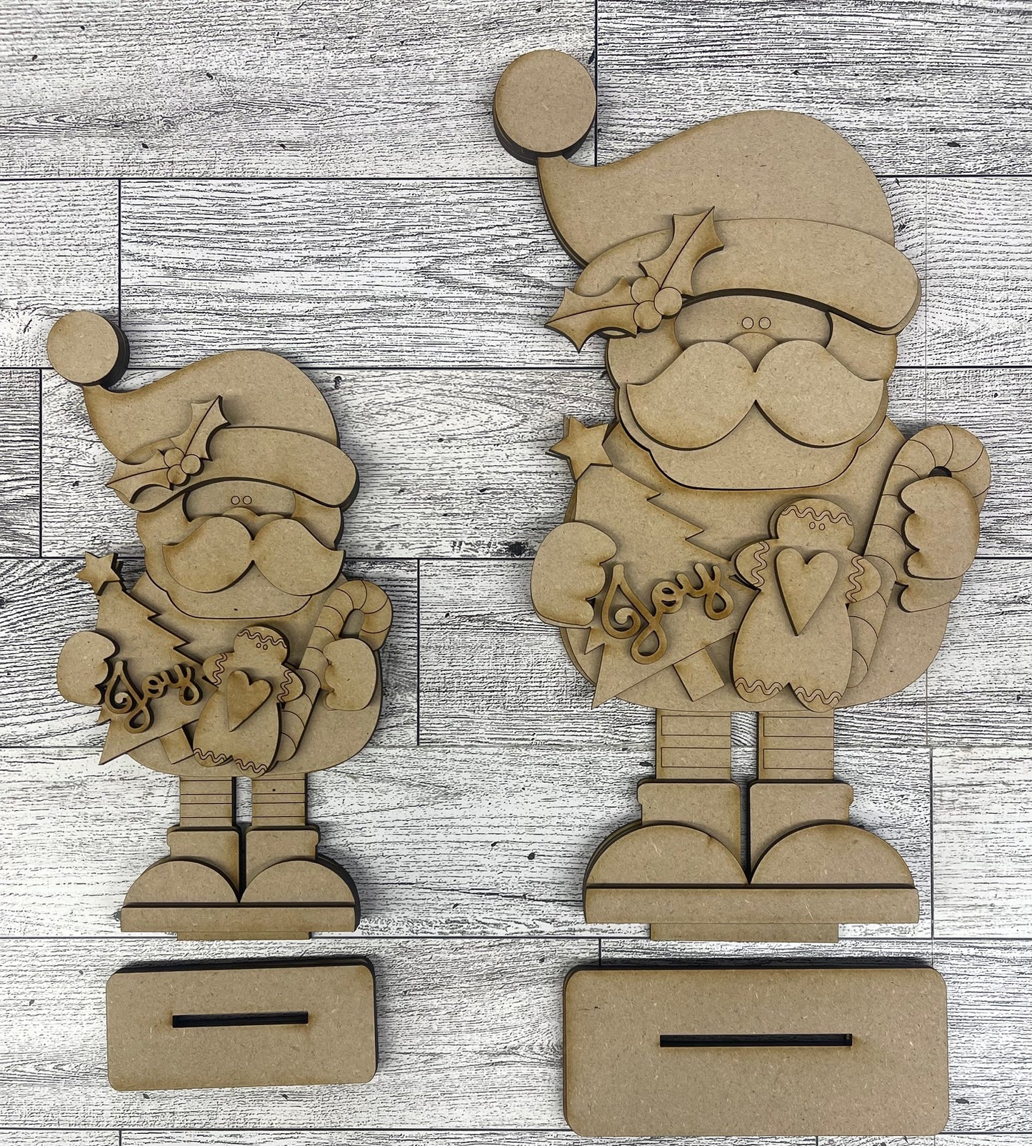 Santa, 2 sizes, cutout, unpainted wooden cutout, ready for you to paint
