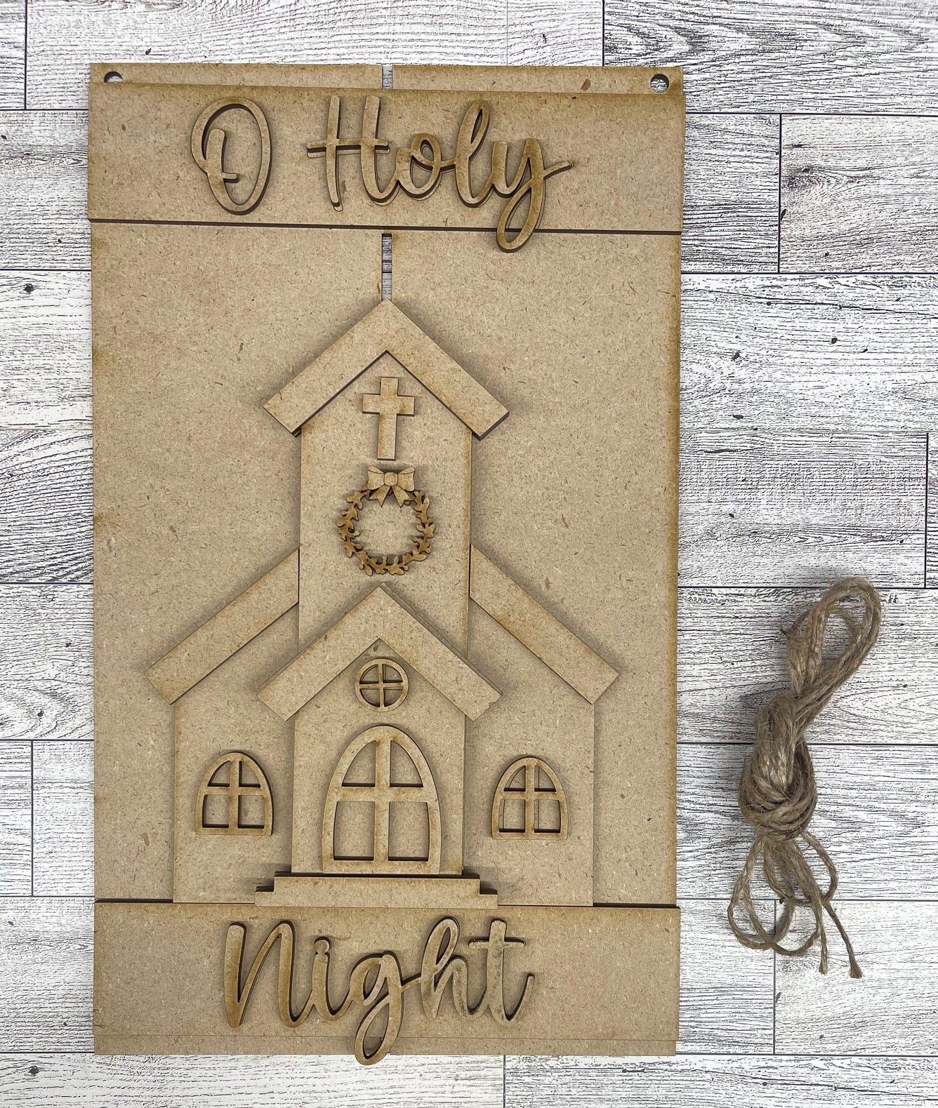 O Holy Night Church Pallet Sign unpainted cutouts