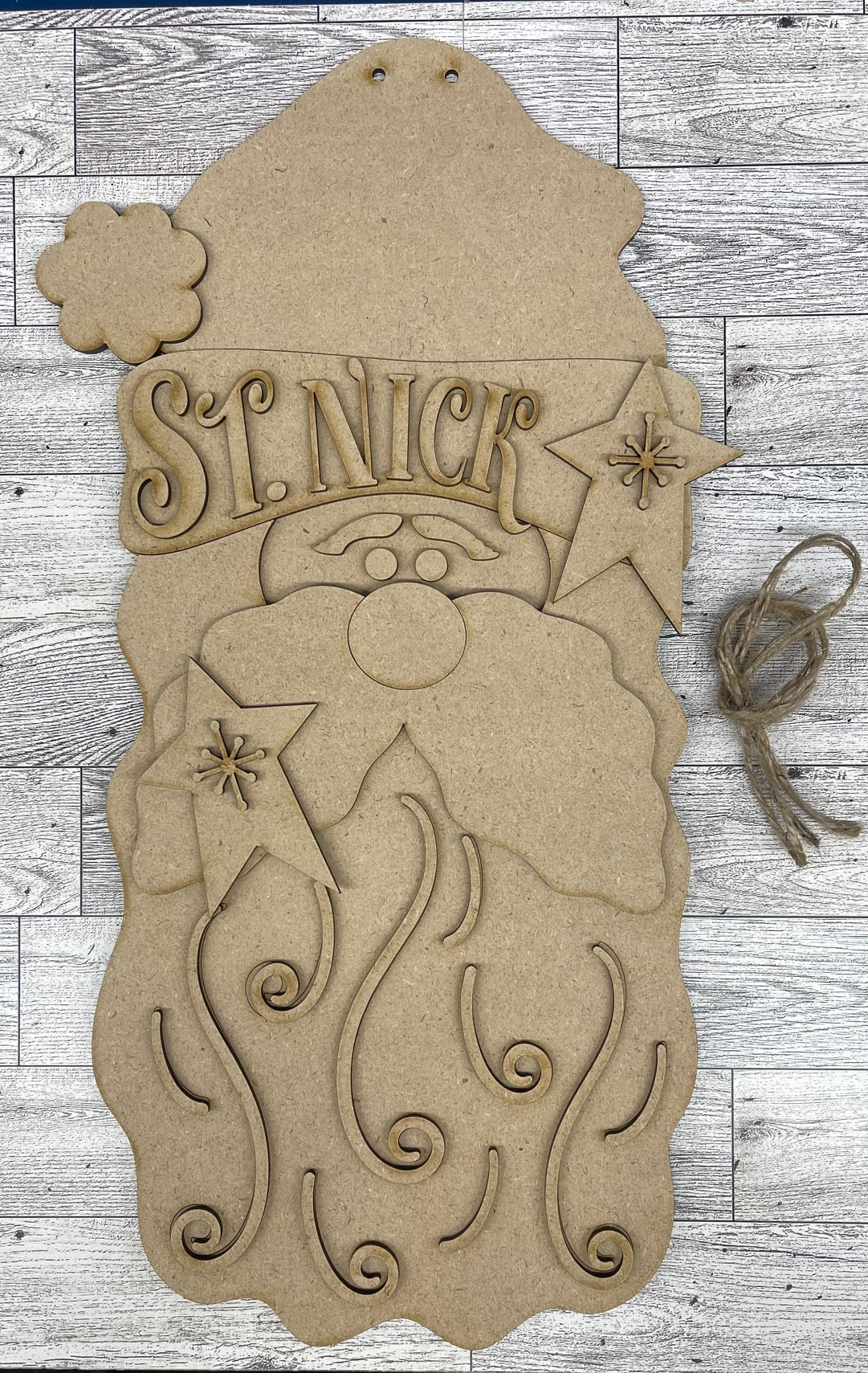 St. Nick - Large Santa Sign unpainted cutouts